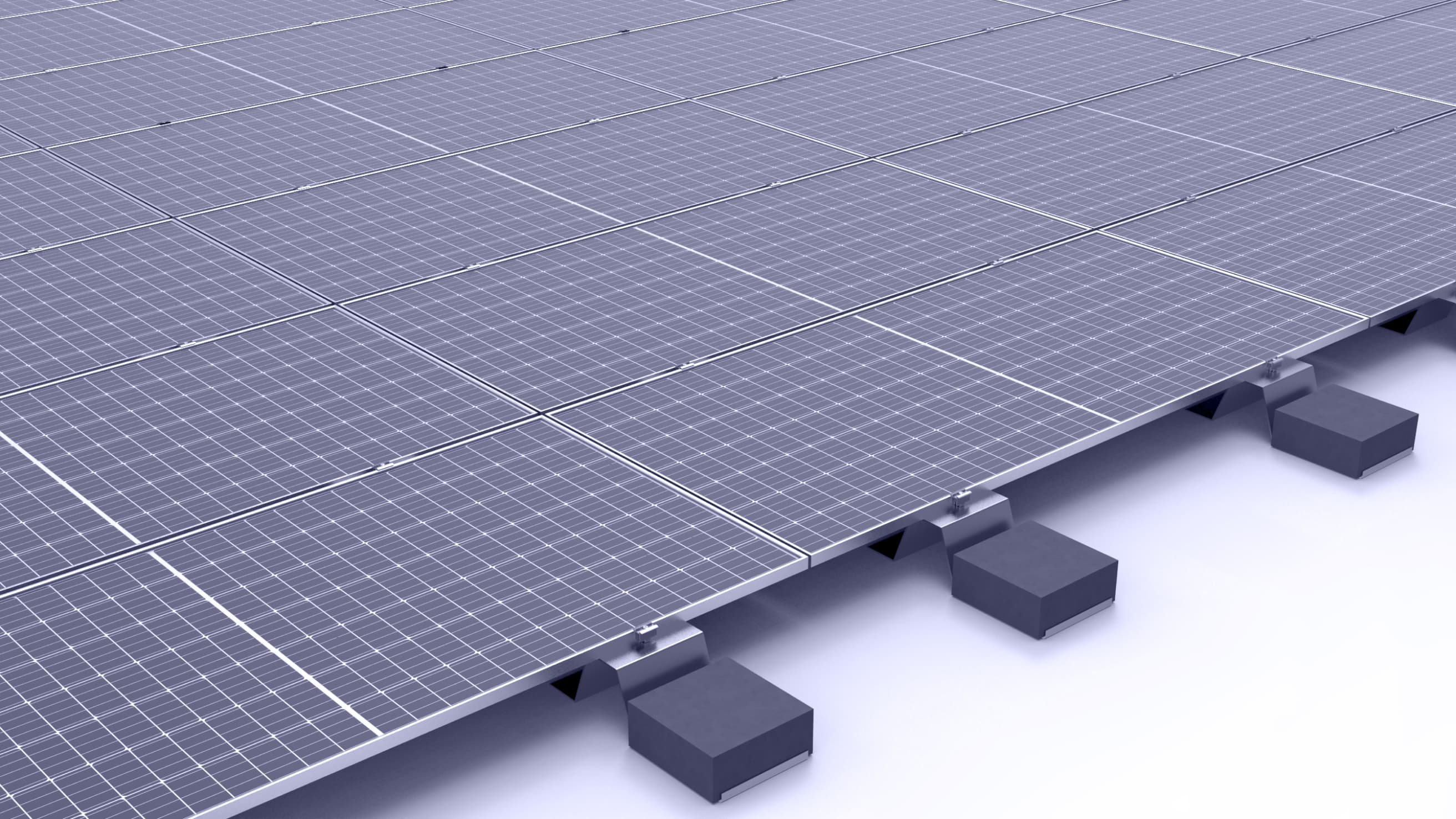 Gap-free flat-mounted solar modules